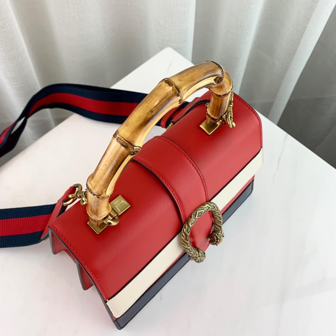 Gucci Dionysus Medium Top Handle Bag 448075 Red/White/Blue