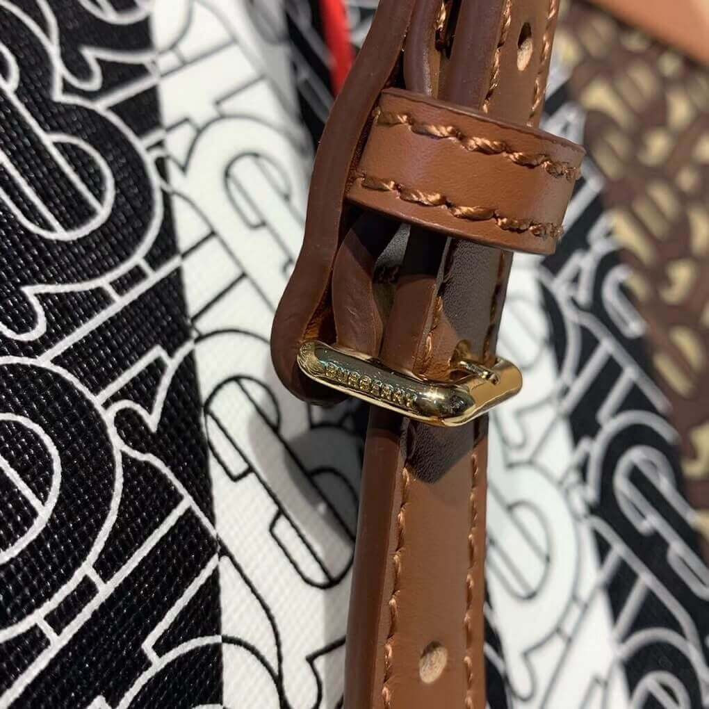 Burberry Small Monogram Stripe E-canvas Pocket Bag 80193631