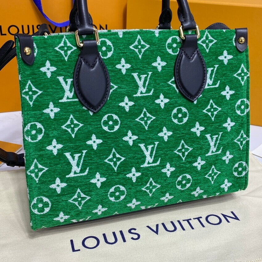 Louis Vuitton Monogram Jacquard Velvet Onthego PM M46216 Green