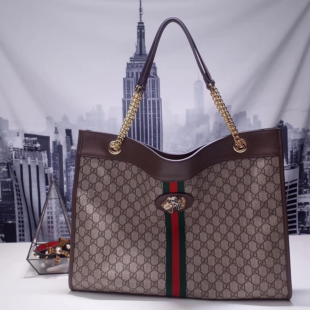 Gucci Exclusive Rajah GG Tote 537219 Coffee