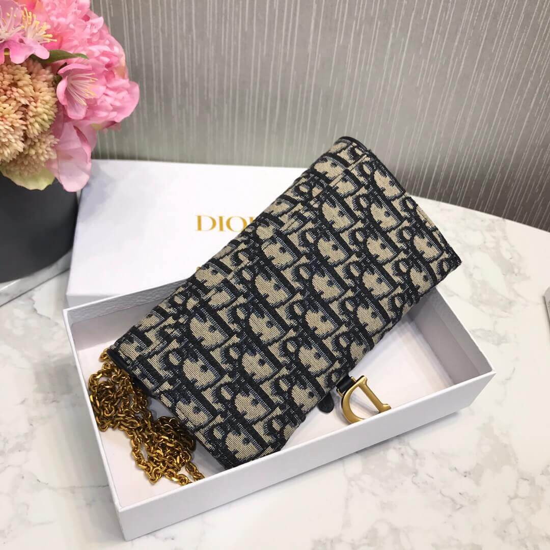 Christian Dior Saddle Long Wallet On Chain S5614