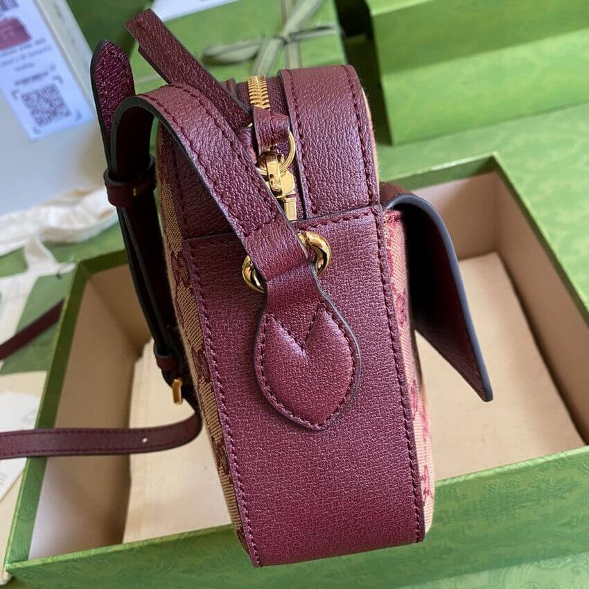 Gucci Horsebit 1955 Small Bag in Burgundy 645454