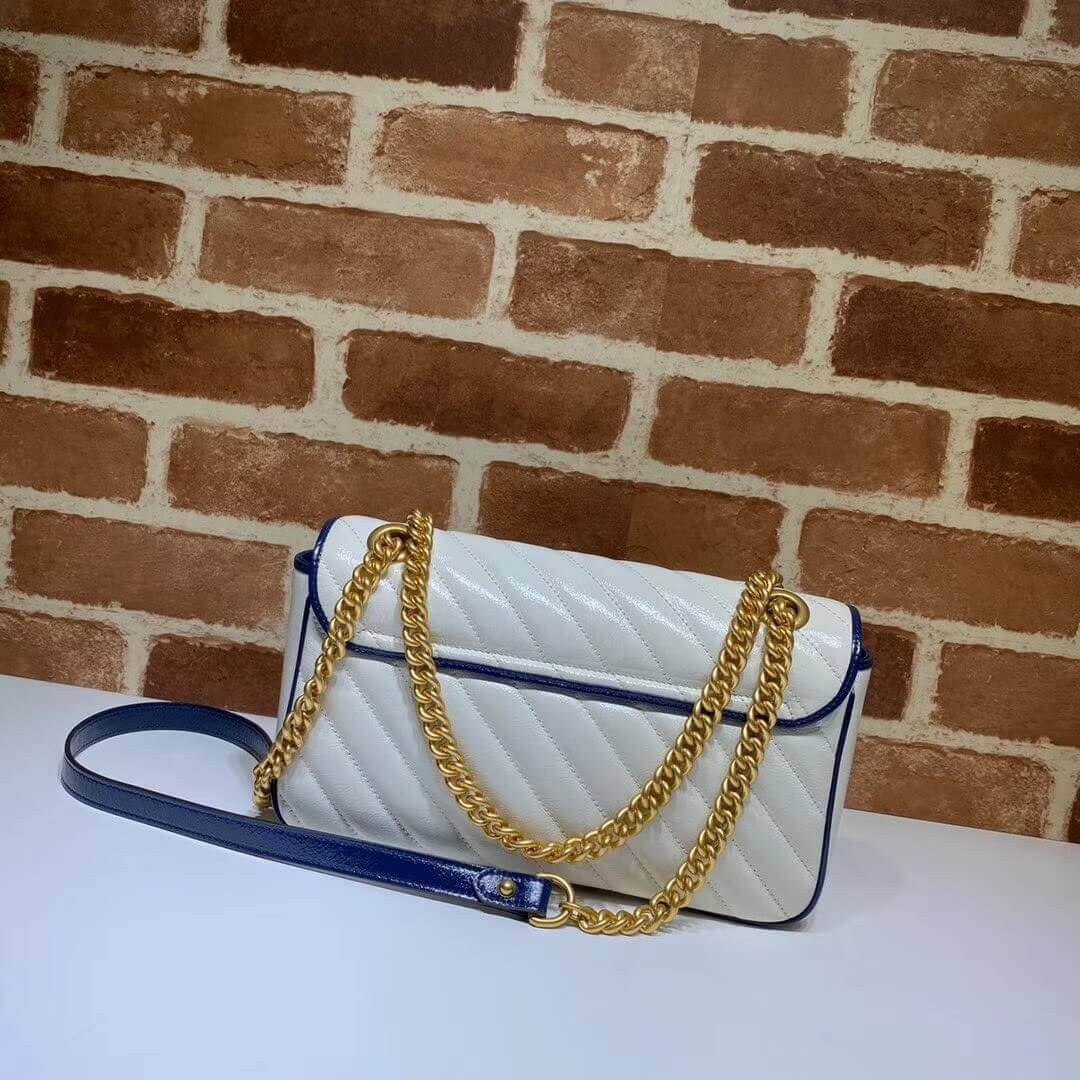 Gucci GG Marmont Small Shoulder Bag 443497 White