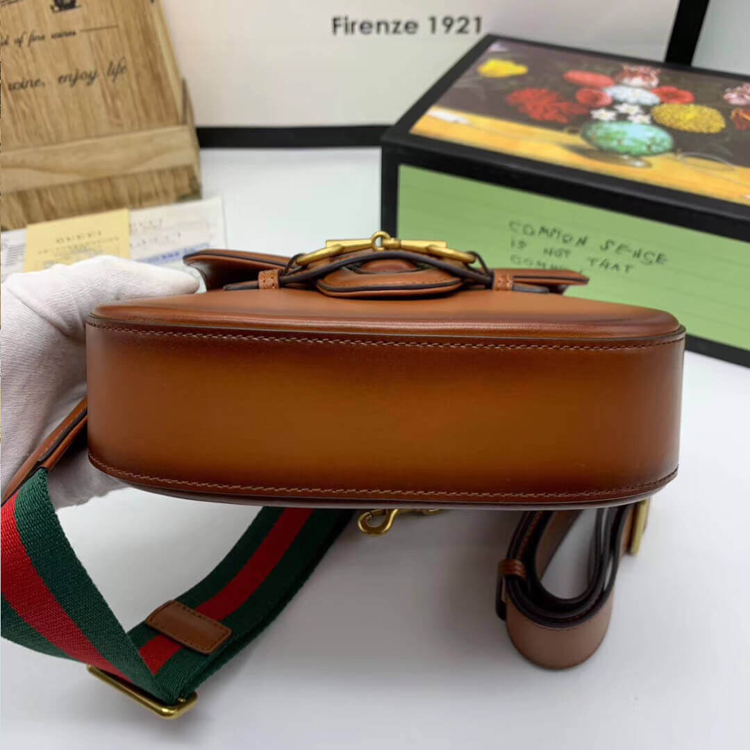 Gucci Lady Web Calfskin Leather Shoulder Bag 384821