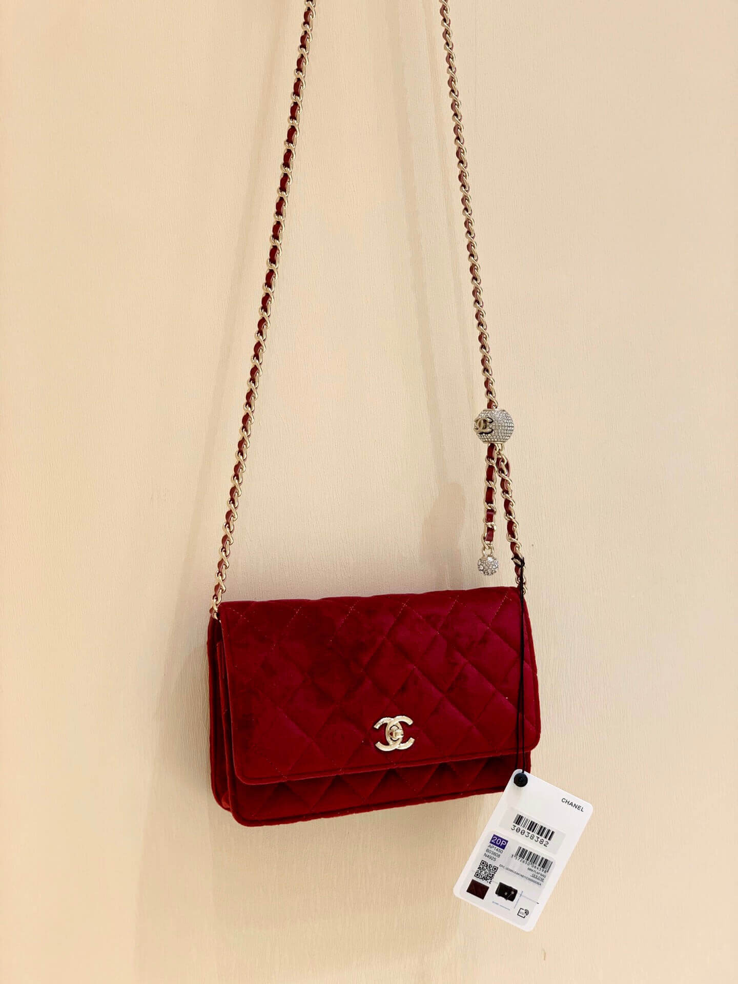 Chanel WOC With CC Details On Strap AP1450 in Velvet