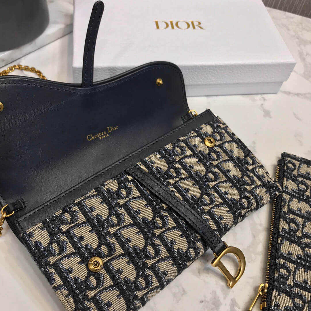 Christian Dior Saddle Long Wallet On Chain S5614