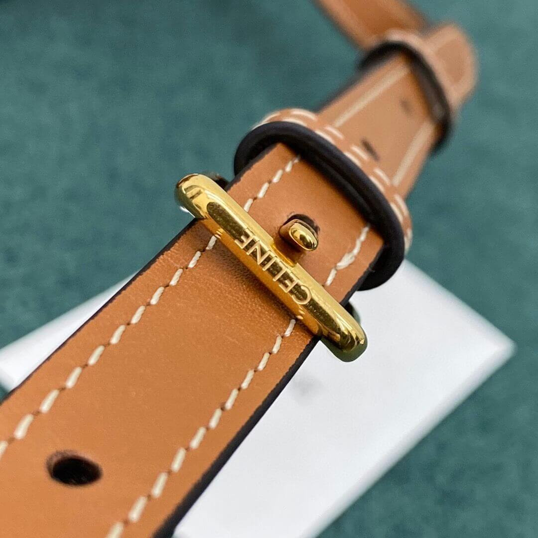 Celine Medium Tambour Bag In Triomphe Canvas 195192 White