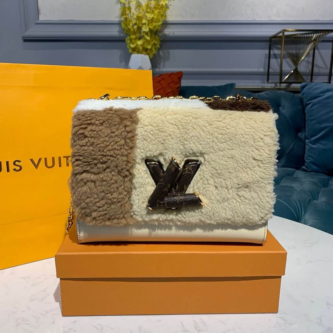 Louis Vuitton Twist MM M55450 In Leather and Shearling