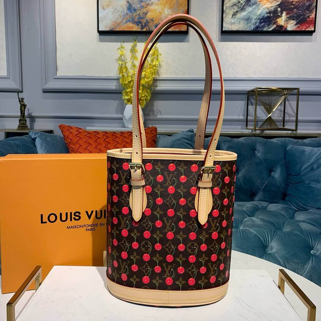 Louis Vuitton Monogram Cherry Petit Bucket M42238