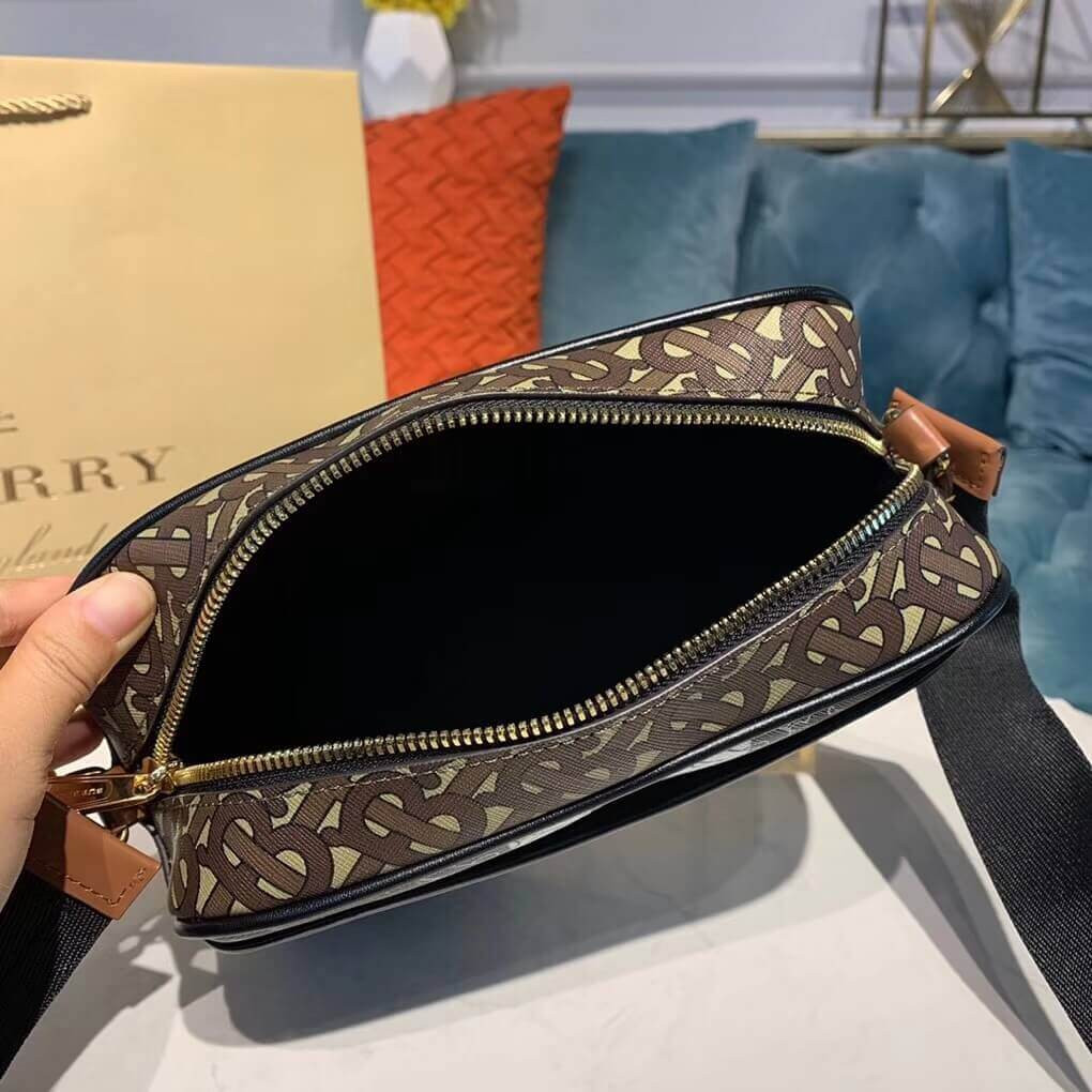 Burberry Monogram Stripe E-canvas Crossbody Bag 80216611