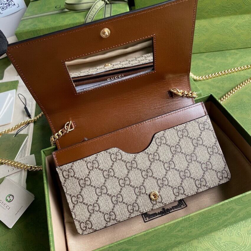 Gucci Valentine's Day Chain Card Case Wallet 648948