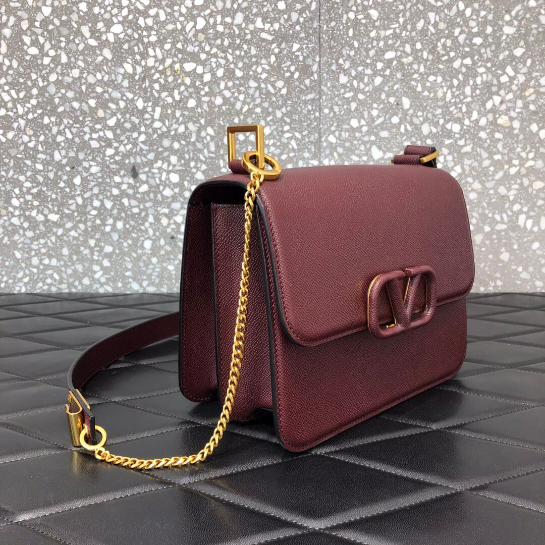 Valentino Garavani Vsling Grainy Calfskin Shoulder Bag 0028