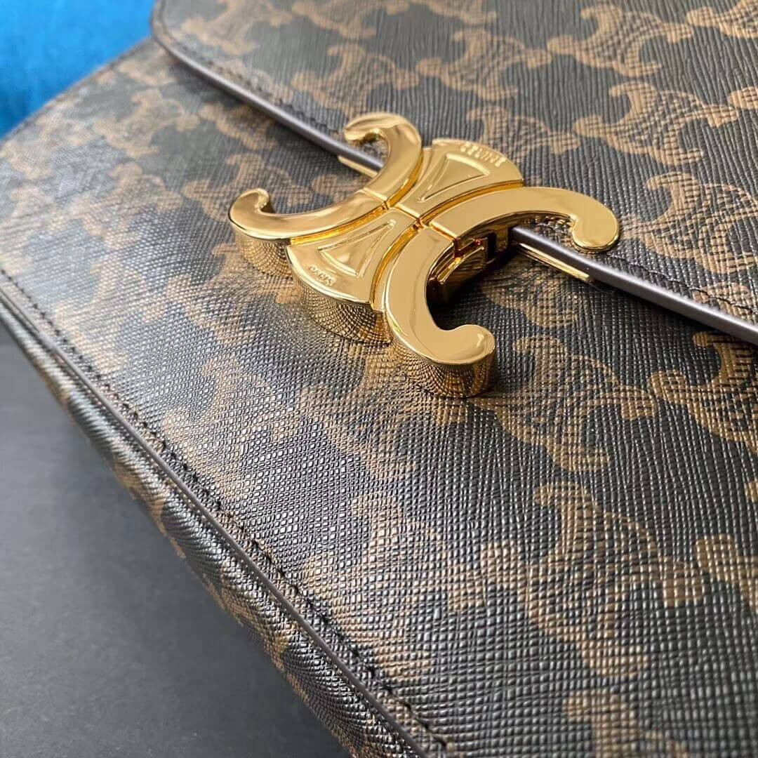 Celine Medium Triomphe Bag In Triomphe Canvas 187362