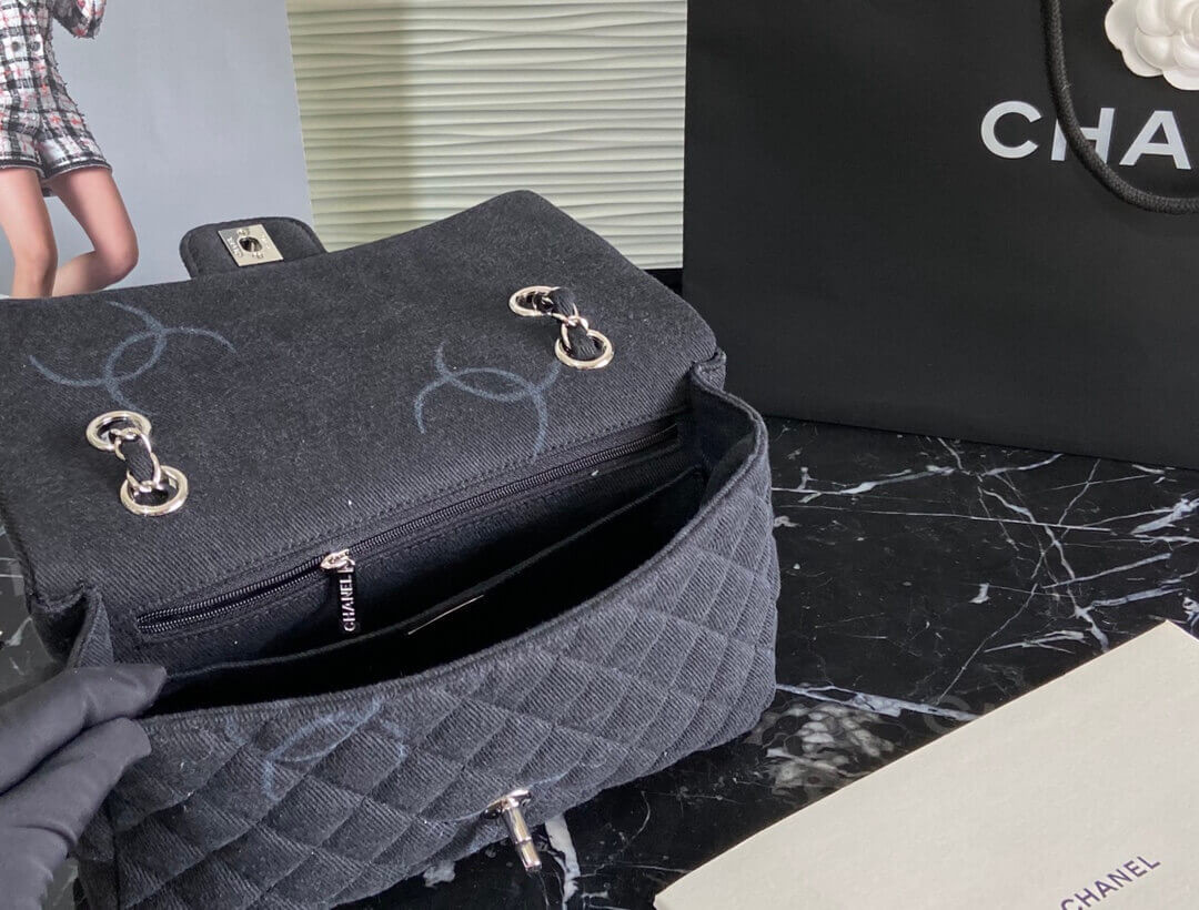 Chanel Denim Classic Flap Medium Bag AS2071