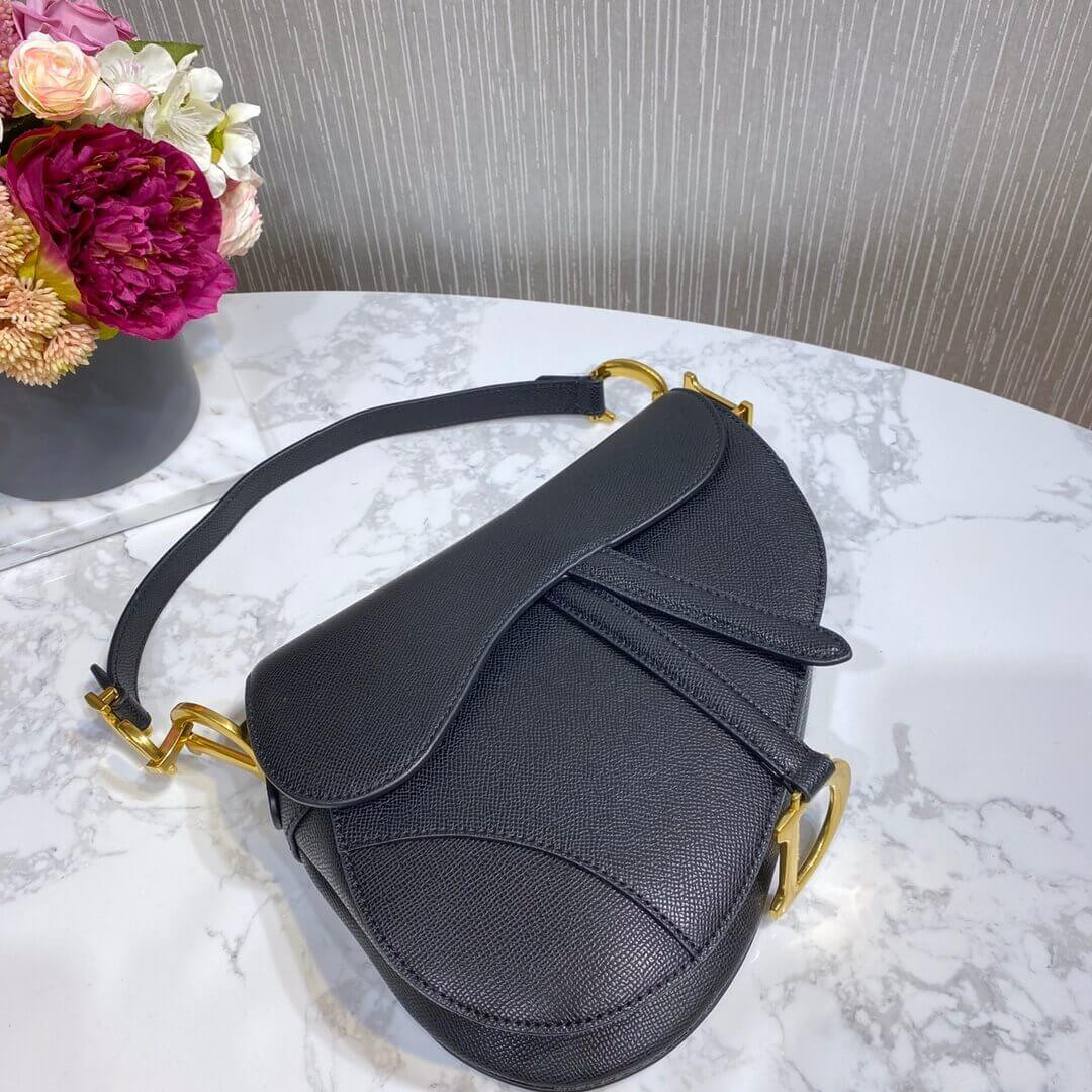 Christian Dior Saddle Bag in Grained Calfskin M0446