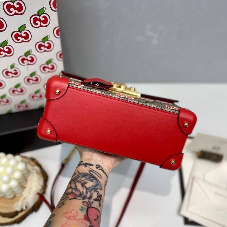 Gucci GG Apple Print Padlock Shoulder Bag 603221