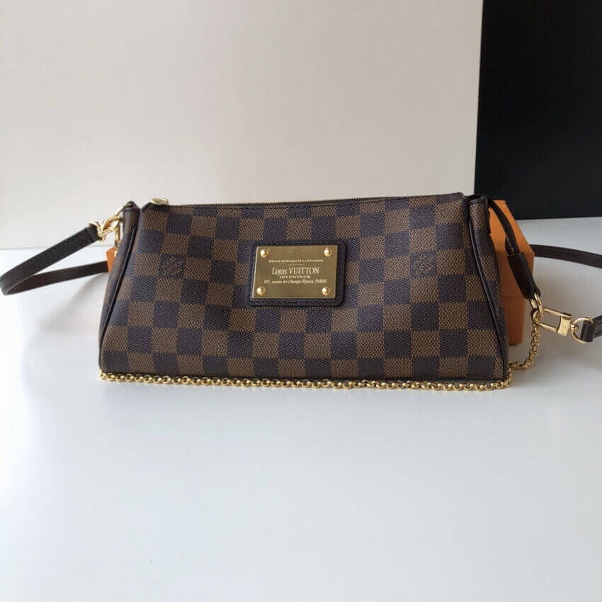 Louis Vuitton Damier Ebene Canvas Eva Clutch N55213