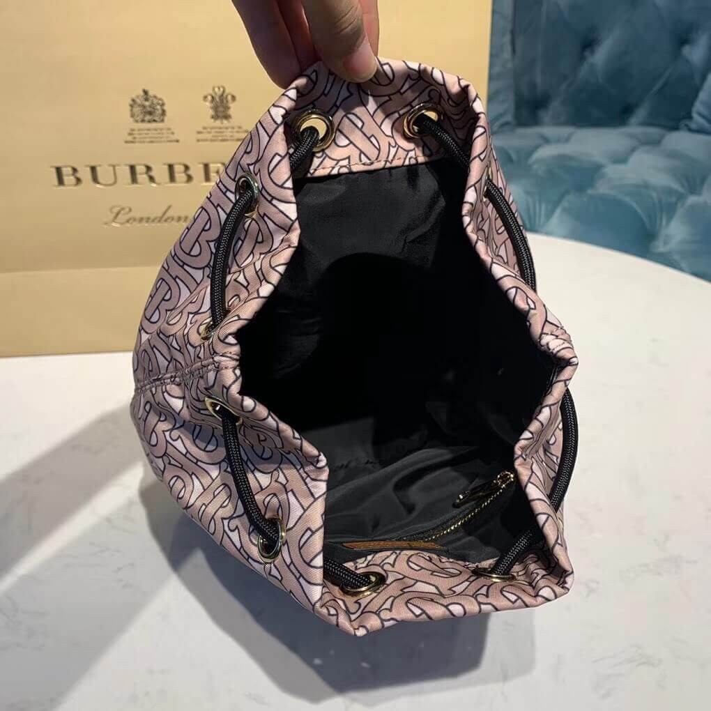 Burberry Monogram Print Nylon Drawcord Pouch 80161951