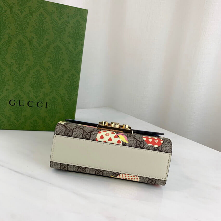 Gucci Padlock Heart Apple Pattern Small Shoulder Bag 409487