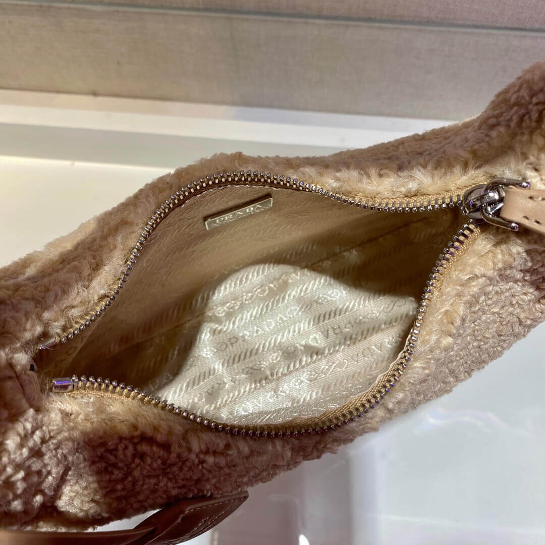 Prada Re-Edition 2000 Shearling Mini Bag NE515