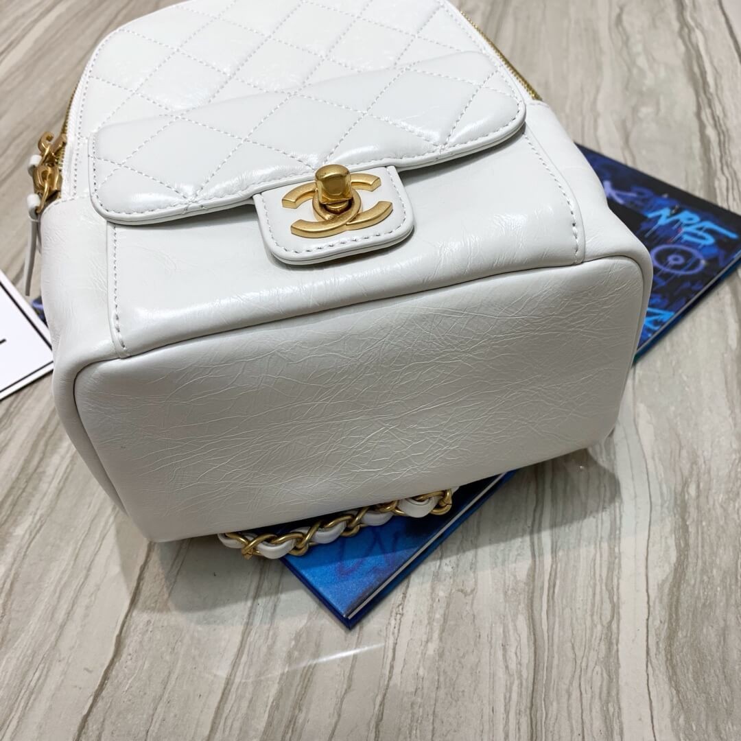 Chanel Waxy Calfskin CC Day Backpack Bag AS8866