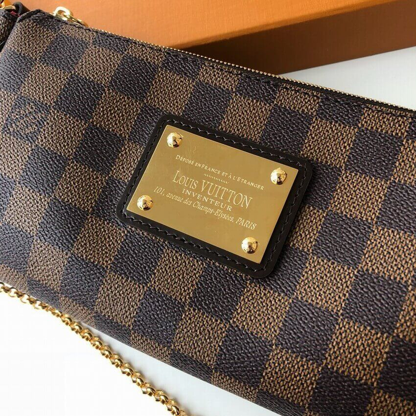 Louis Vuitton Damier Ebene Canvas Eva Clutch N55213