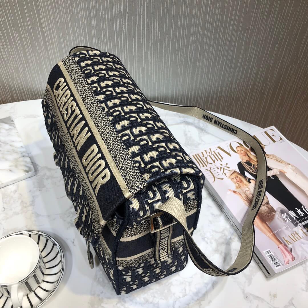 Christian Dior Oblique Embroidery Diorcamp Bag M1291