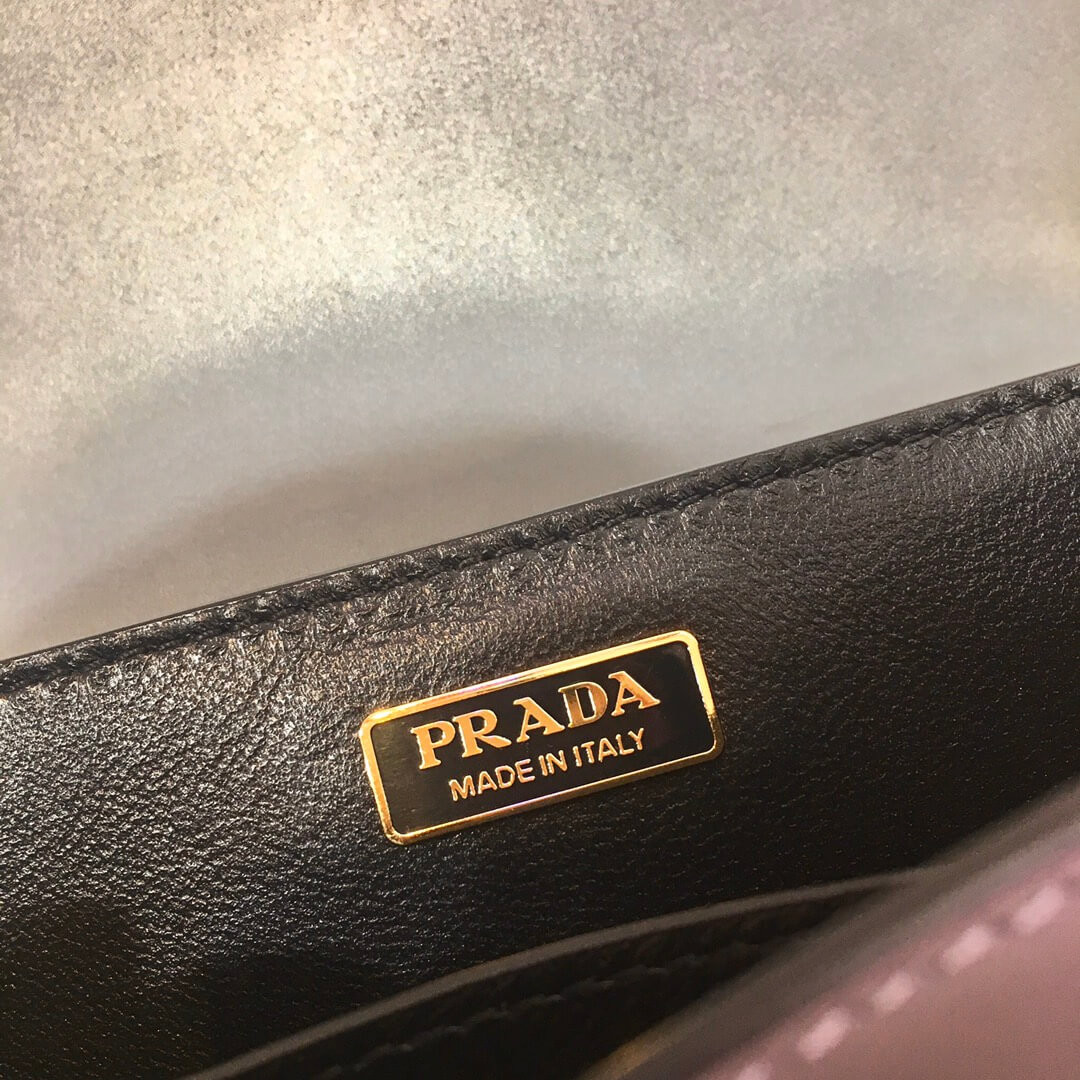 Prada Cahier Leather Shoulder Bag 1BD045