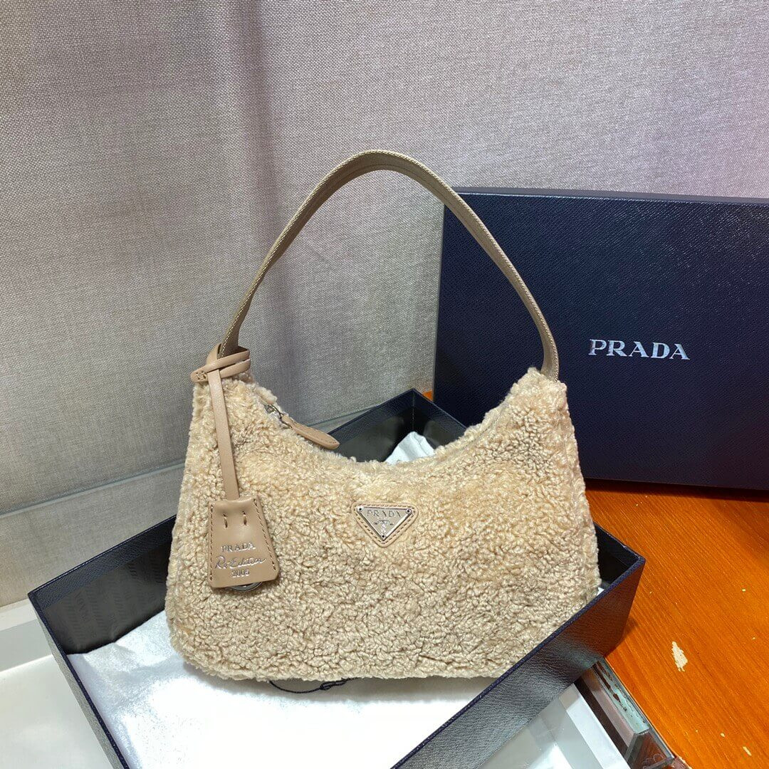 Prada Re-Edition 2000 Shearling Mini Bag NE515