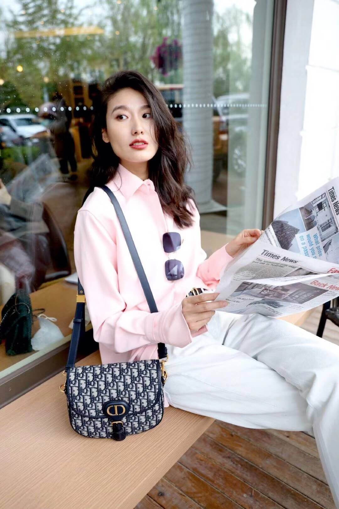 Christian Dior Medium Dior Bobby Bag in Oblique Jacquard M9319