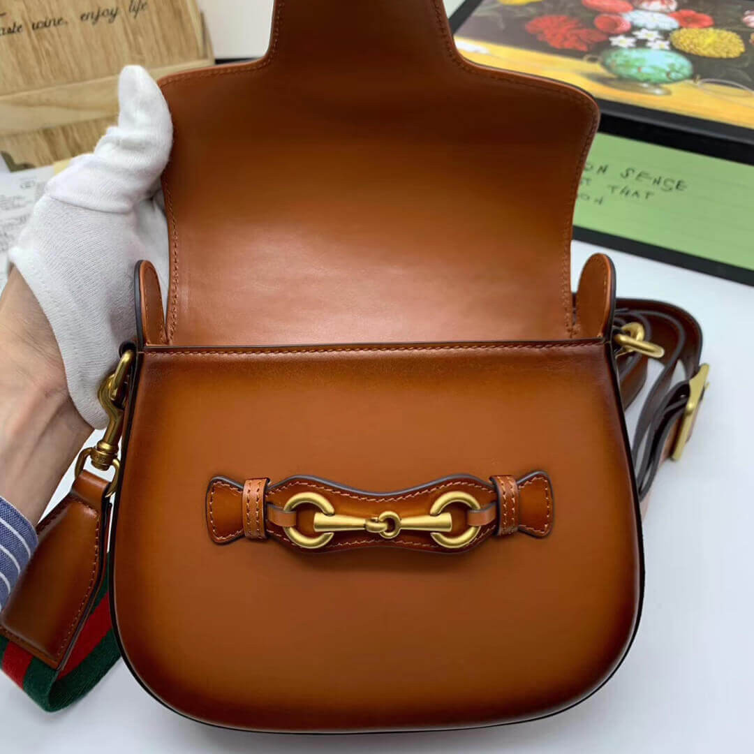 Gucci Lady Web Calfskin Leather Shoulder Bag 384821