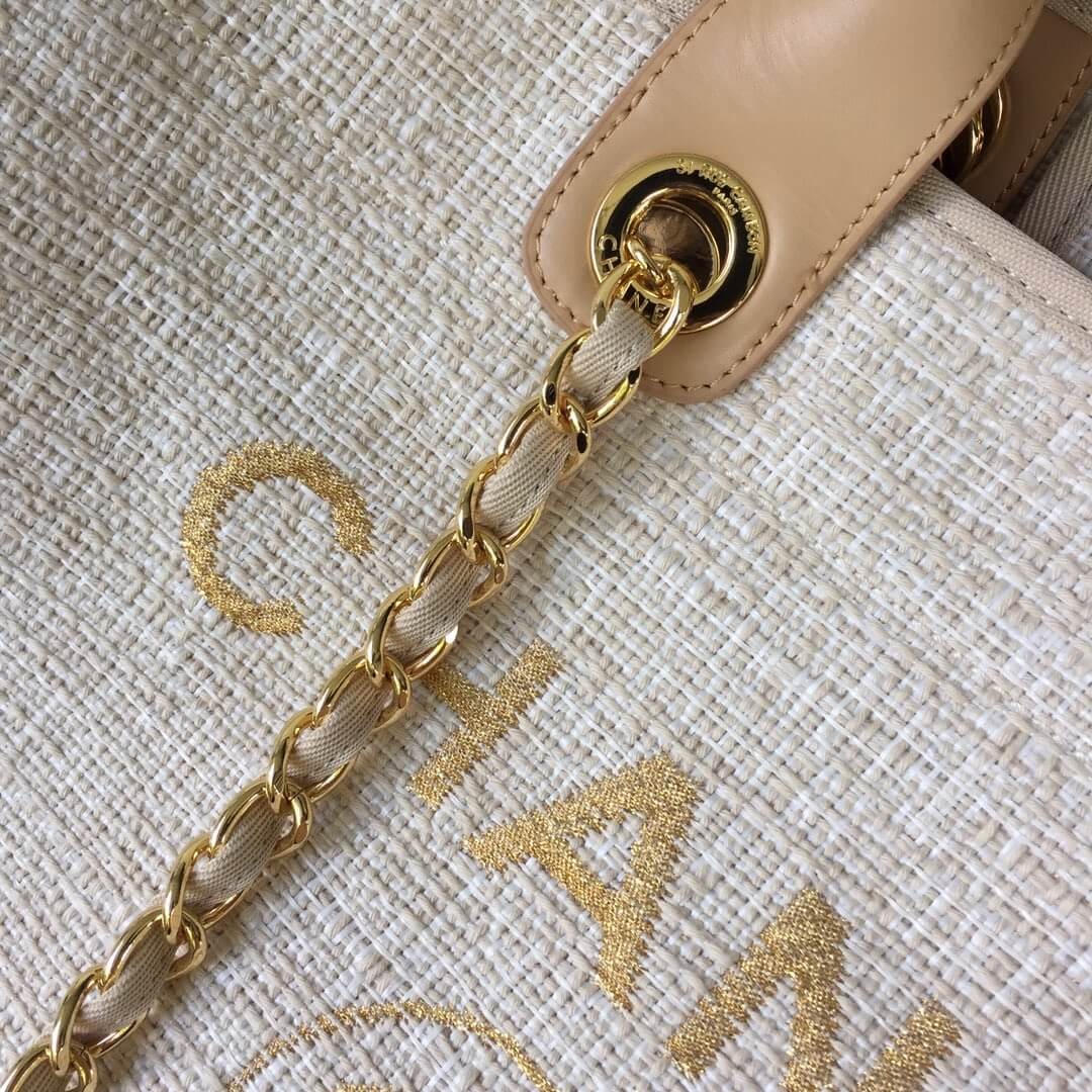 Chanel Mixed Fibers Shopping Bag A66942