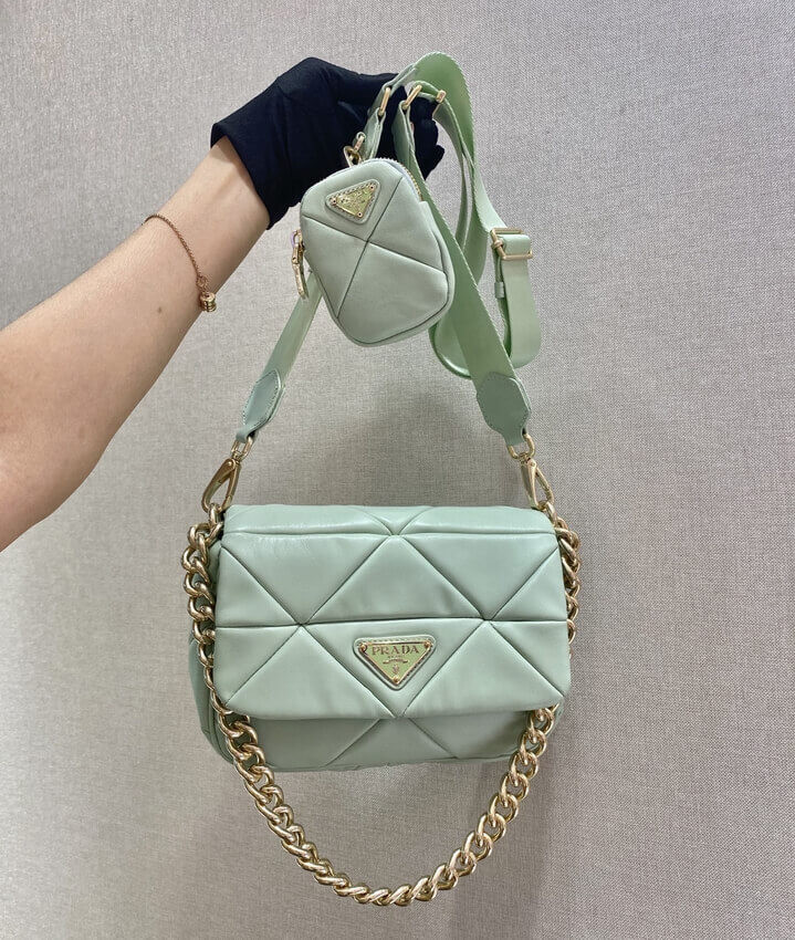 Prada System Lambskin Leather Patchwork Bag 1BD292