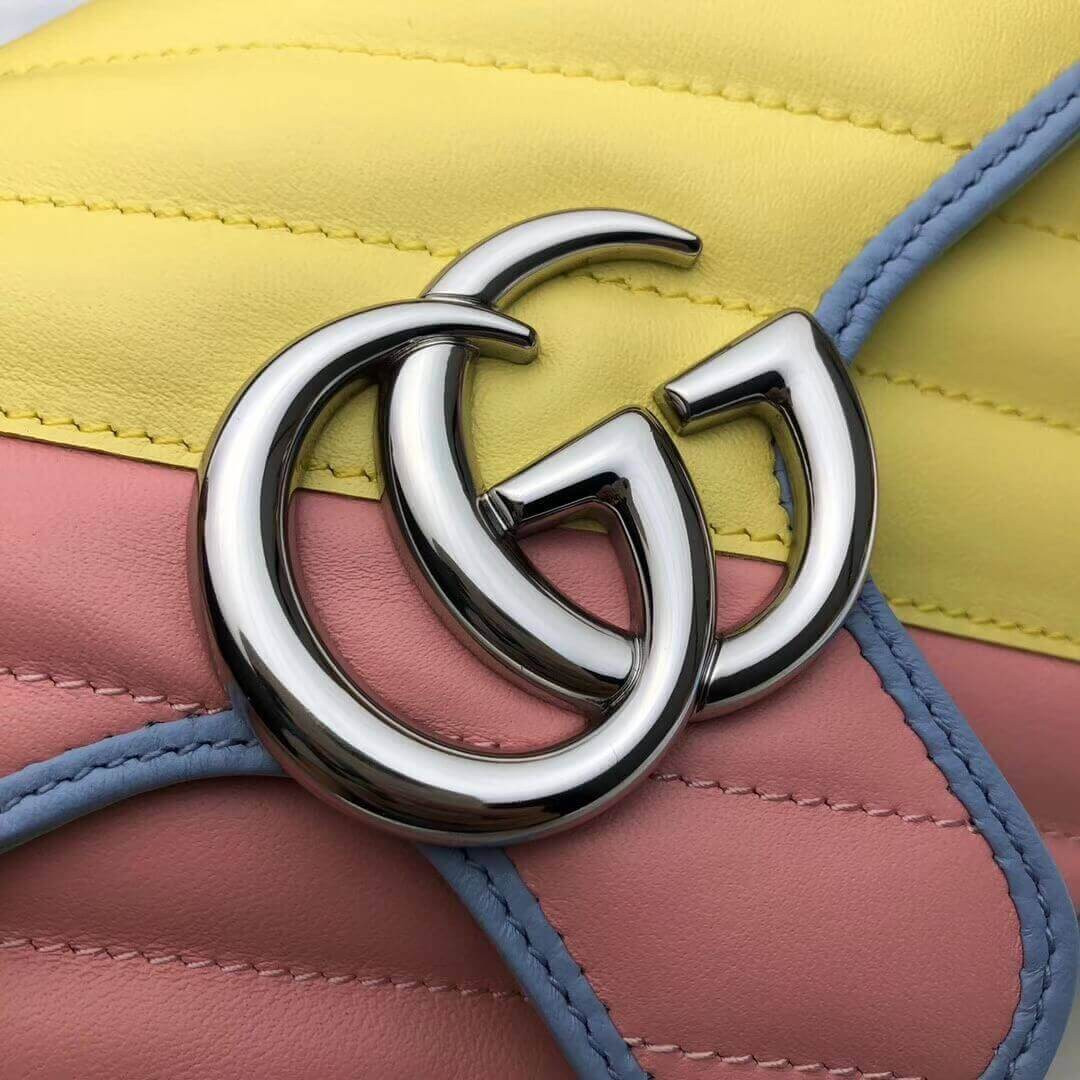Gucci GG Supreme Mini Bag In Pastel And Rainbow 446744