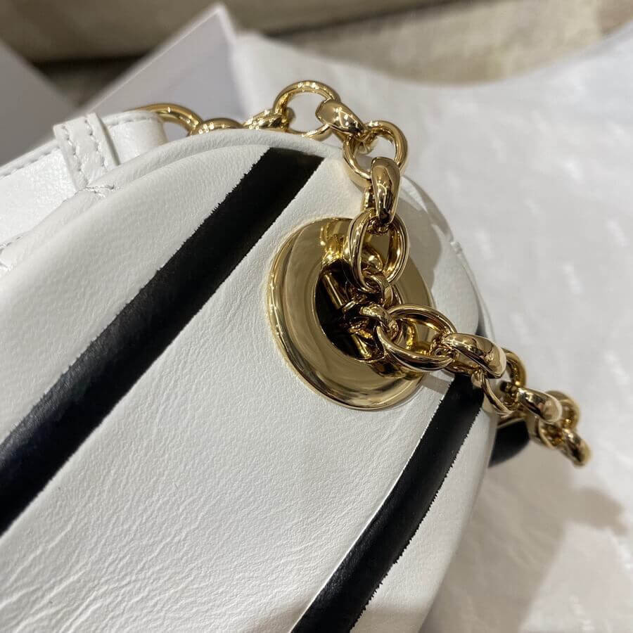 Christian Dior Medium Vibe Hobo Bag M7201 White Cannage Lambskin