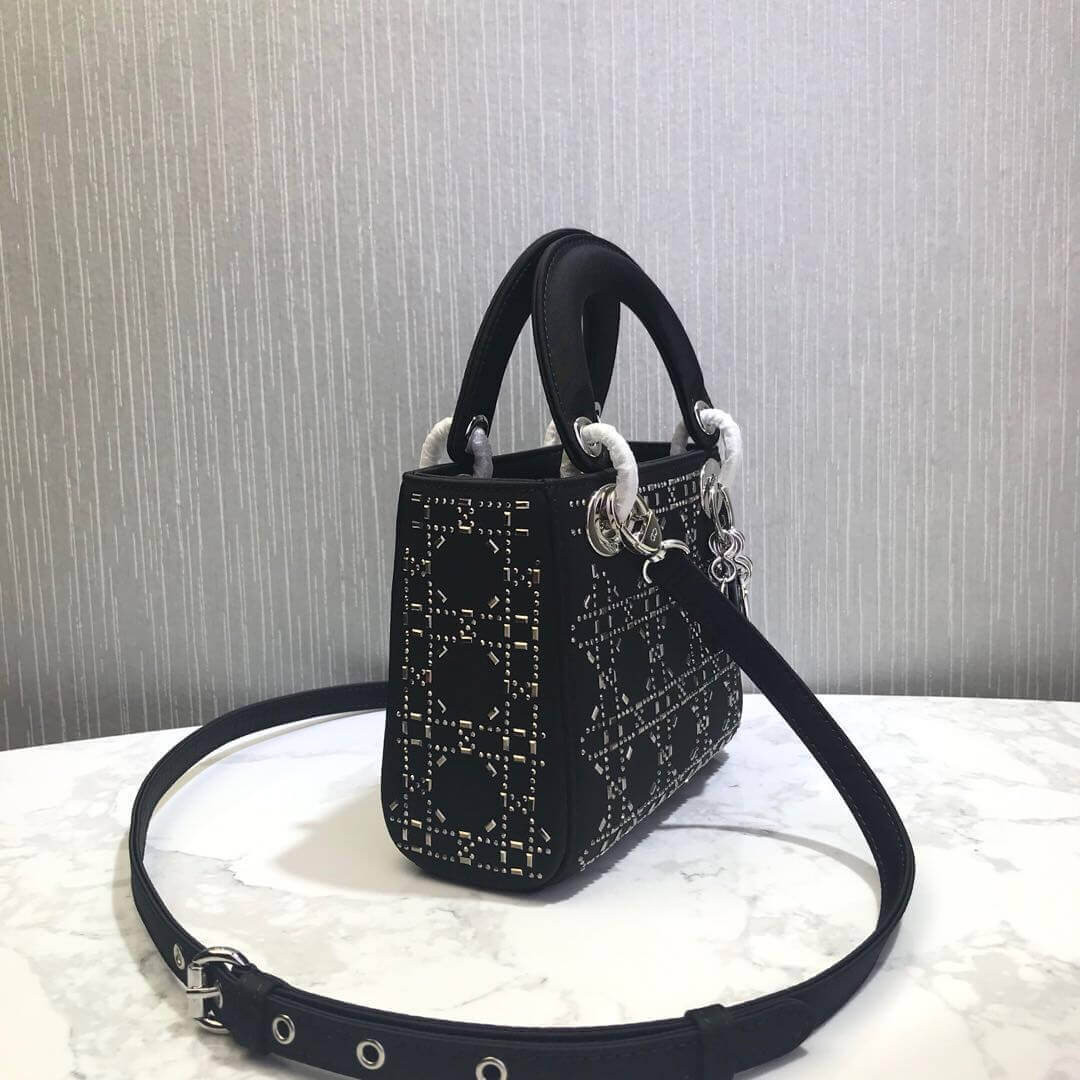 Christian Dior Rhinestones Mini Lady Dior Bag M0500