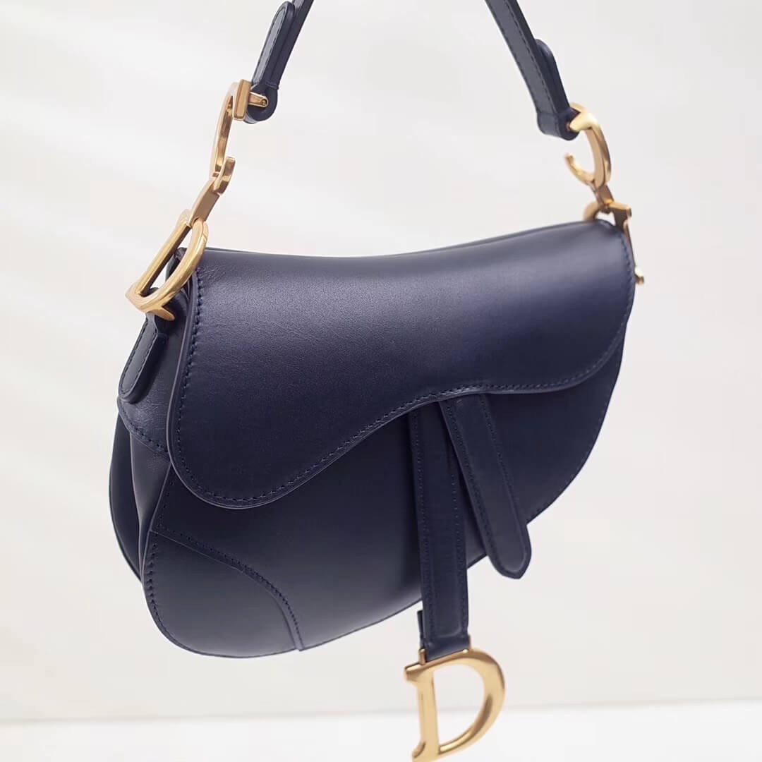 Christian Dior Smooth Calfskin Mini Saddle Bag M0447