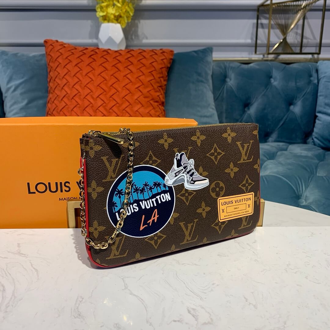 Louis Vuitton Print Double Zip Pochette M67561