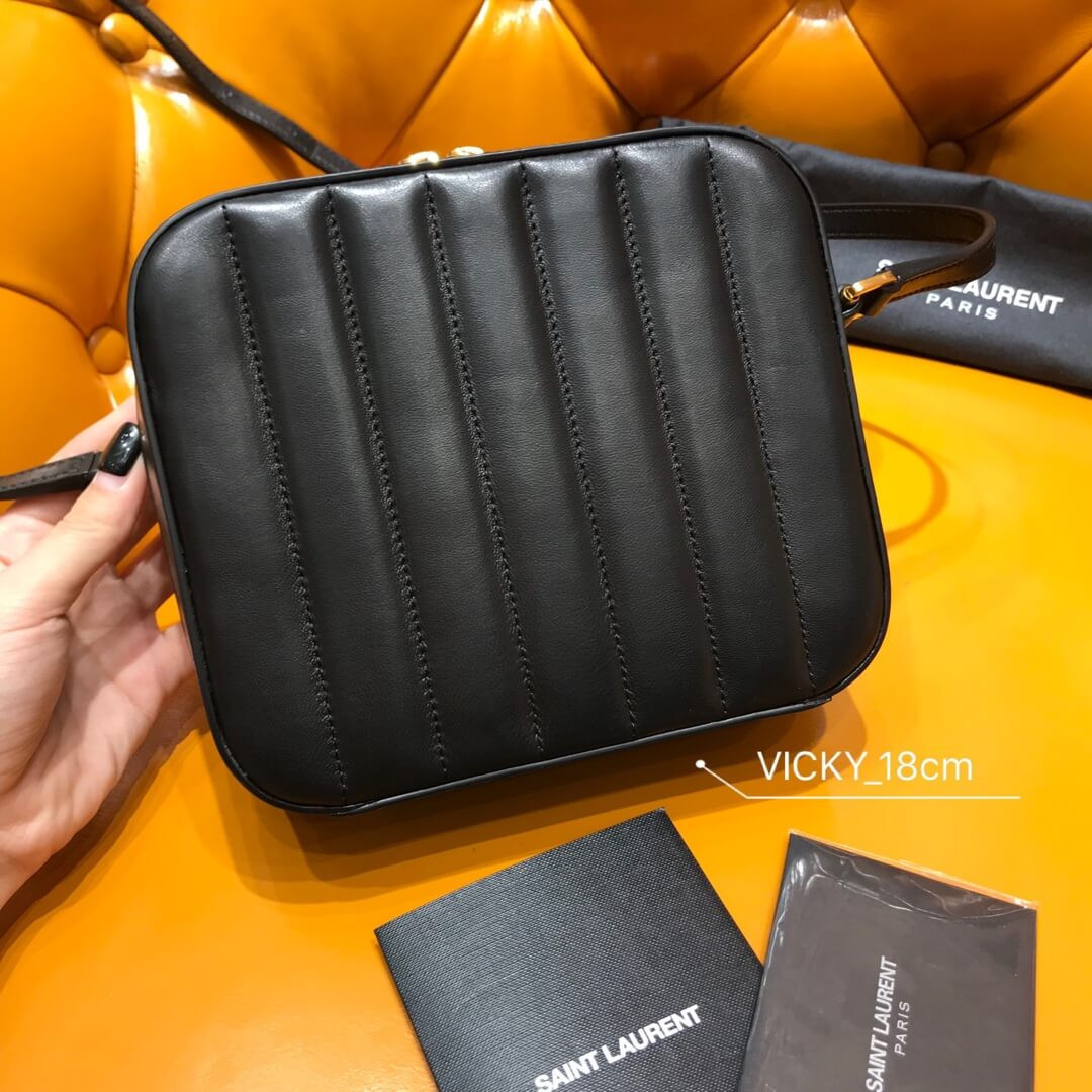 Saint Laurent Vicky Camera Bag In Quilted Lambskin 555052