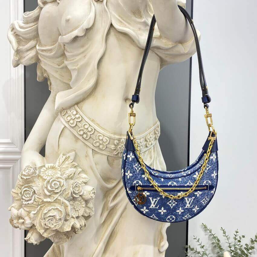 Louis Vuitton Monogram Denim Loop Bag M81166 Blue