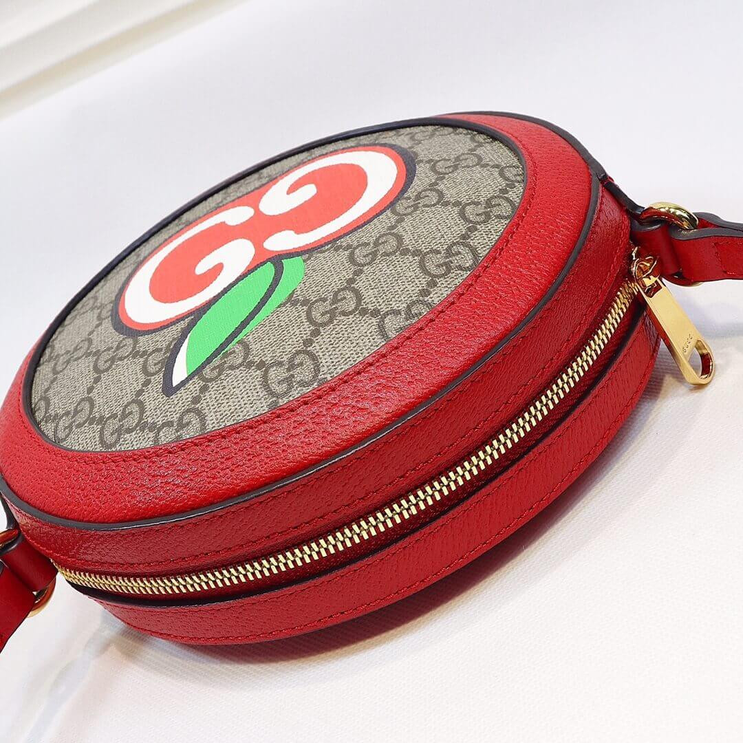 Gucci GG Apple Print Round Shoulder Bag 625216