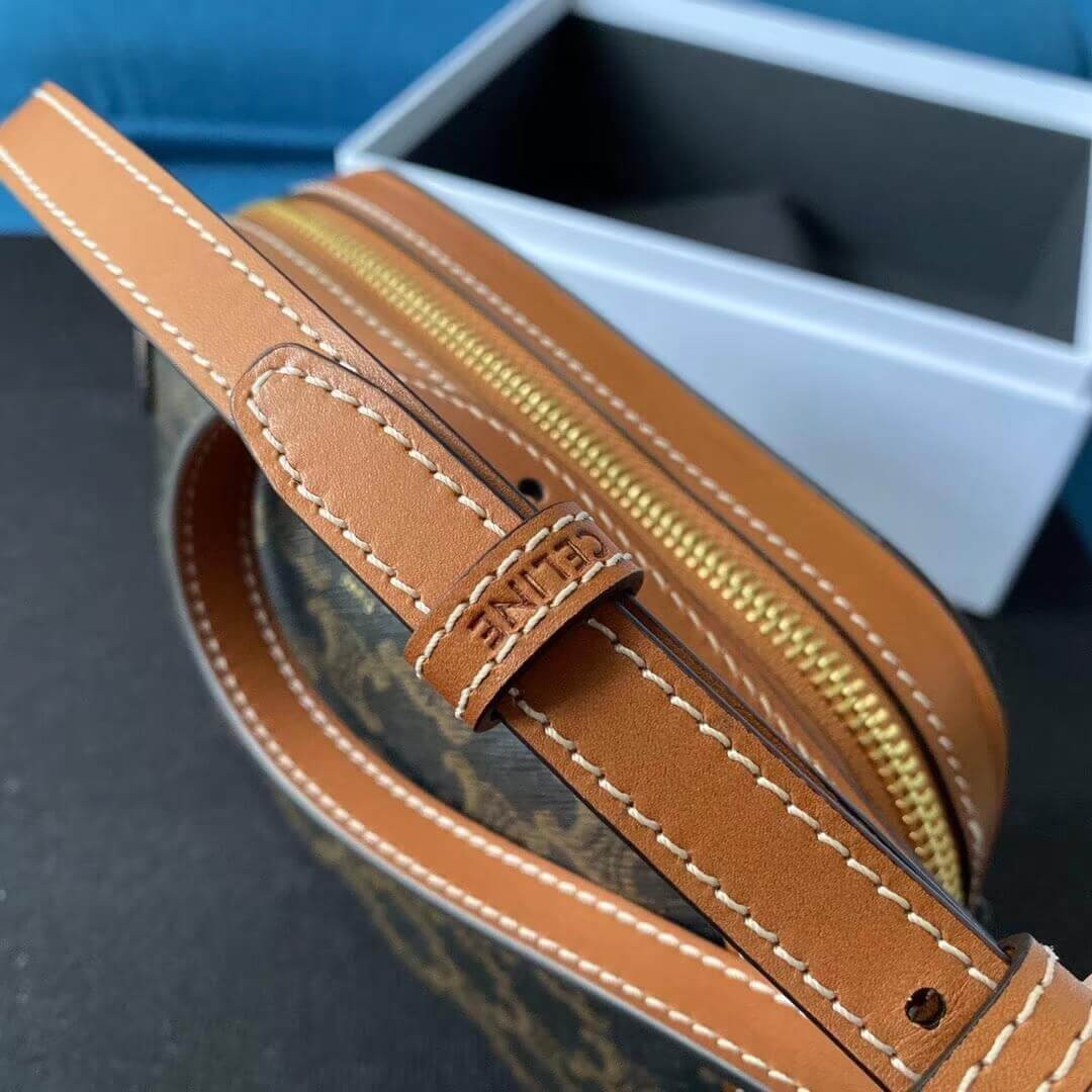 Celine Small Camera Bag In Triomphe Canvas 191522