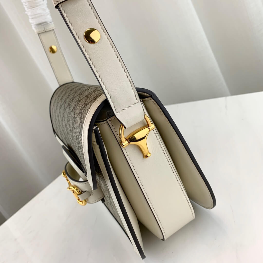Gucci 1955 Horsebit GG Supreme Shoulder Bag 602204
