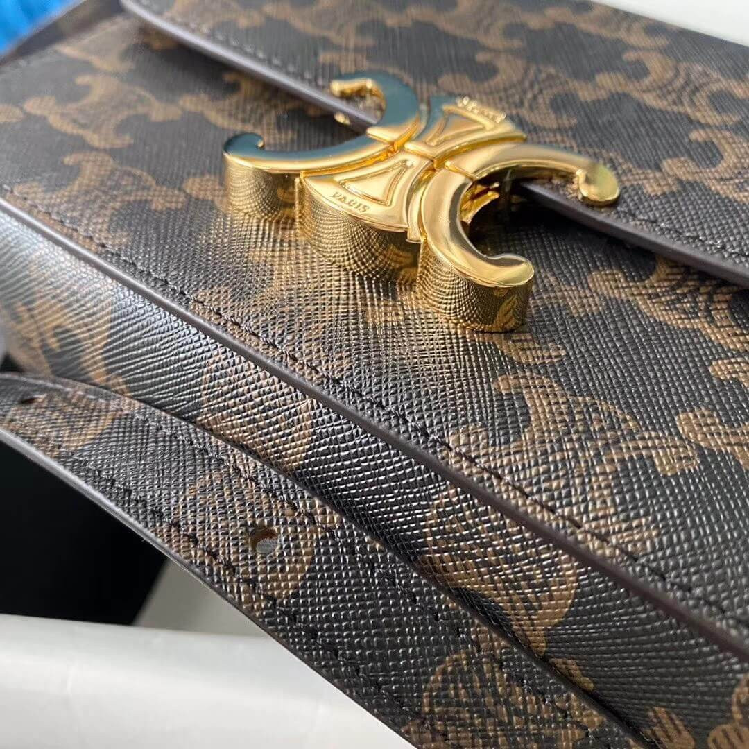 Celine Nano Triomphe Bag In Triomphe Canvas 191902