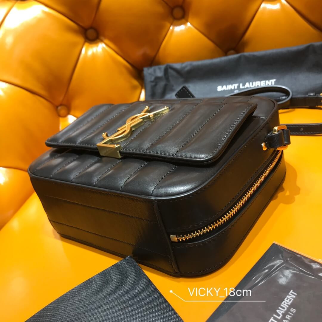 Saint Laurent Vicky Camera Bag In Quilted Lambskin 555052
