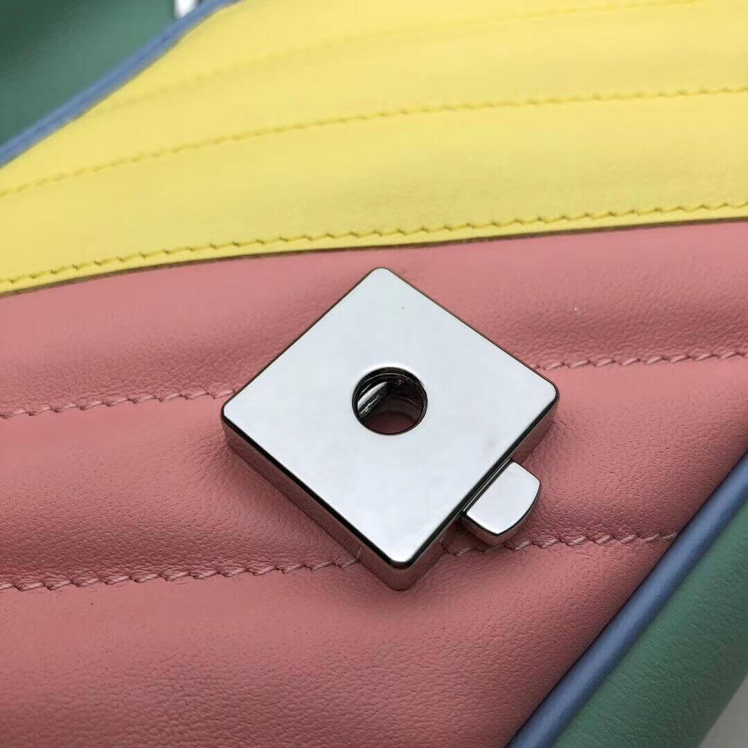 Gucci GG Supreme Mini Bag In Pastel And Rainbow 446744
