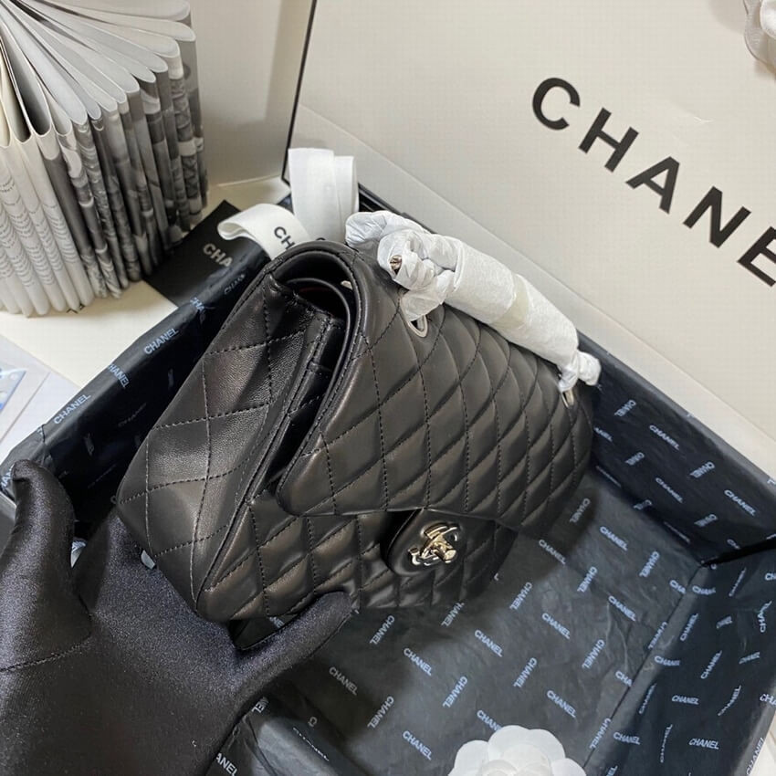 Chanel Small Classic Double Flap Bag A01113 in Lambskin