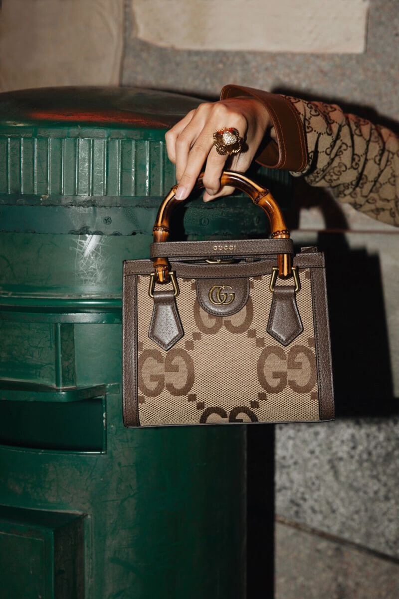 Gucci Diana Jumbo GG Mini Tote Bag 655661 Brown