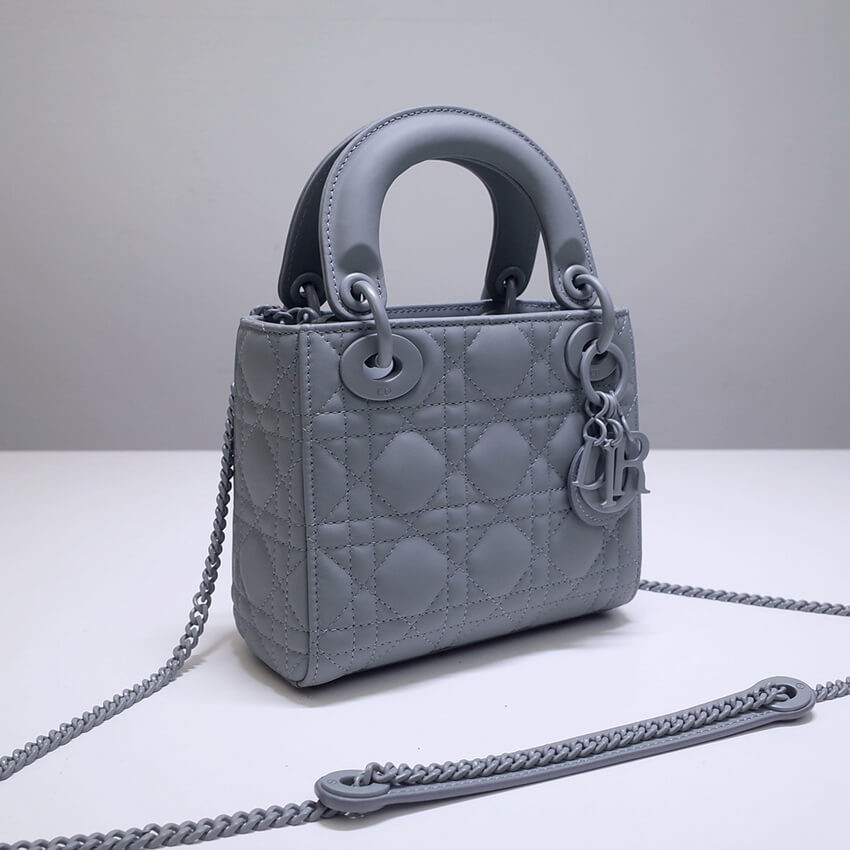 Dior Mini Lady Dior Bag in Ultramatte Cannage Calfskin M0505