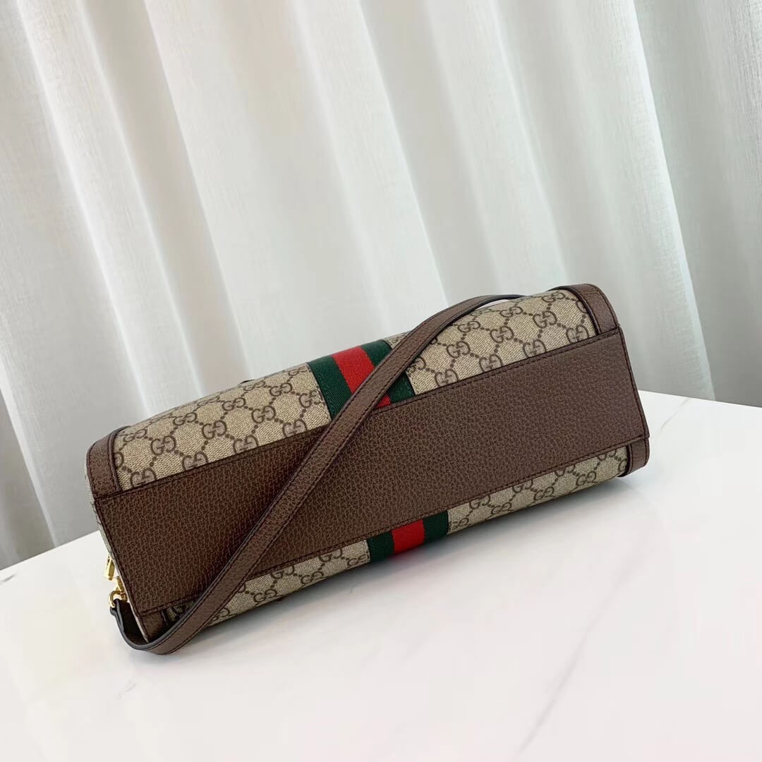 Gucci Ophidia GG Medium Top Handle Bag 524532 Coffee